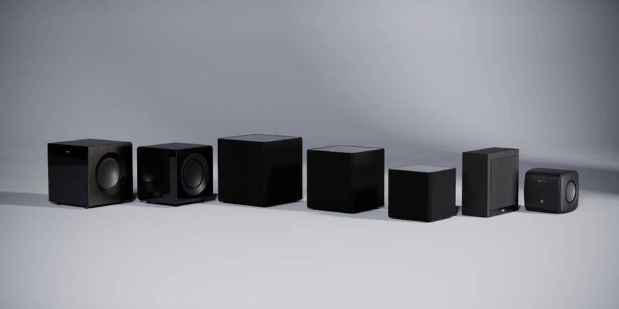 Assortiment van KEF subwoofers