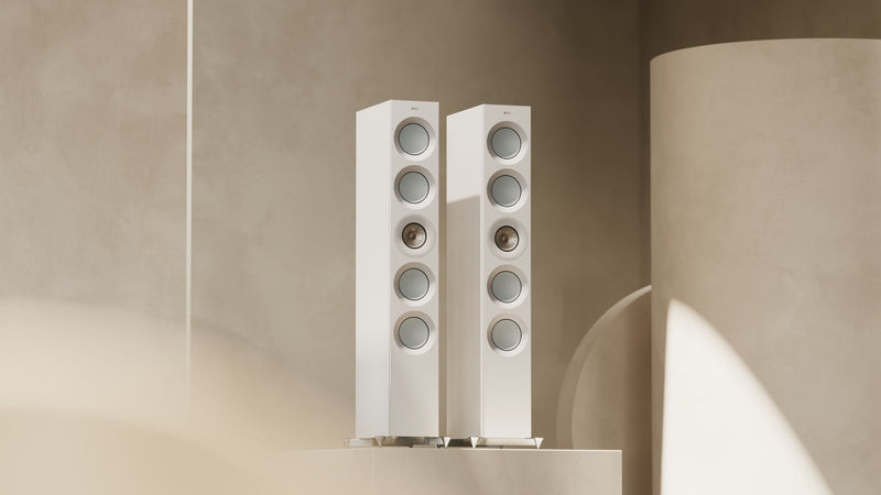 KEF Reference 5 Meta placed in an abstract room 